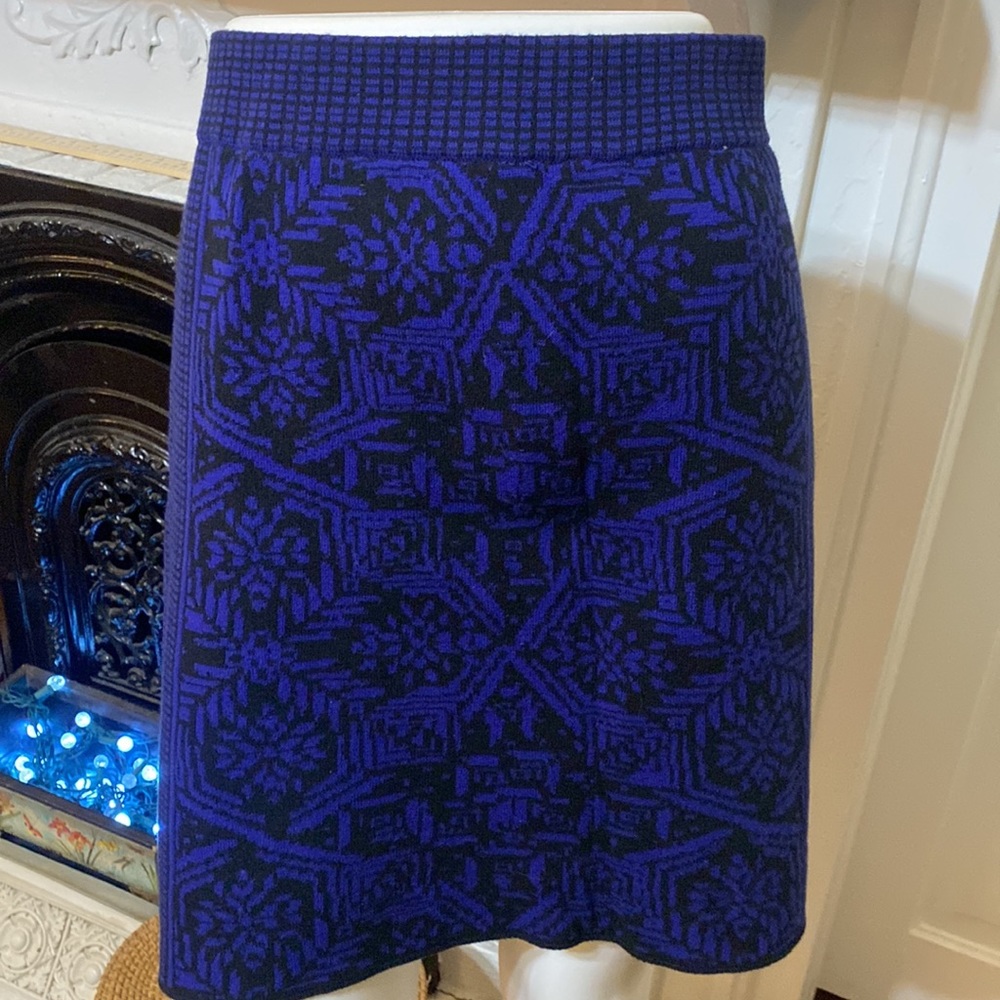 Dakini Knit Sweater Pull On A-Line Skater / Circle Mini Skirt.